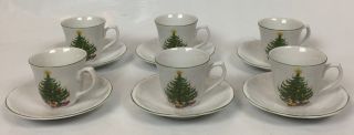 Leart Christmas Mini Tea Cups And Saucers Holiday Set Of 6 Espresso Size Brazil