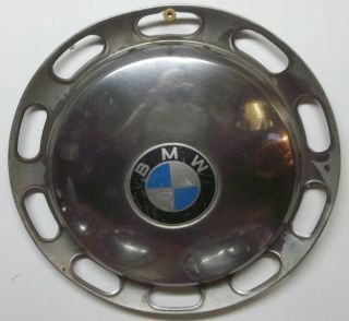 Vintage Bmw Stainless Steel 12 1/2 Inch Hubcap (need Help On The Years Of Cap)