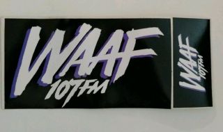 Waaf 107.  3 Fm Radio Station Bumper Sticker Boston Vintage