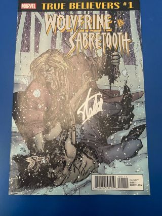 Marvel True Believers Wolverine Vs Sabretooth 1 Stan Lee Signed Autograph
