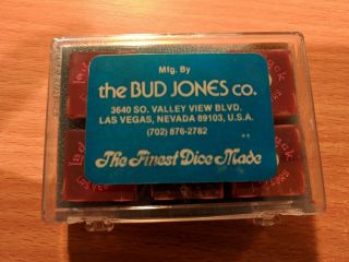 Vintage Las Vegas Lady Luck Casino Craps Dice - Matched Number Set - Bud Jones
