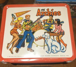 1969 Aladdin Industries The Archies Vintage Metal Lunch Box & Thermos Set Rare