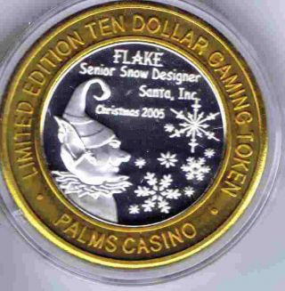 Palms Casino In Las Vegas One Christmas Silver Strike Token From 2005