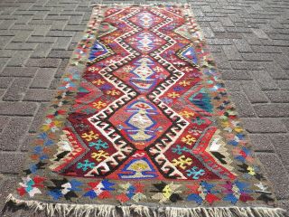 Anatolia Kilim Rug Vintage Kelim 5x7 Rug Floor Rug Carpet 33,  4 " X74,  4 " Area Rugs