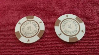 Vintage 70s or 80s Bahamas Playboy Club $1 Dollar Casino Chips 2
