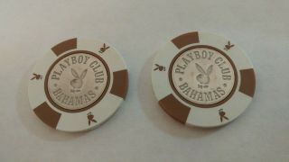Vintage 70s or 80s Bahamas Playboy Club $1 Dollar Casino Chips 3