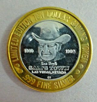 . 999 Fine Silver $10 Gaming Token Limited Edition Sam 