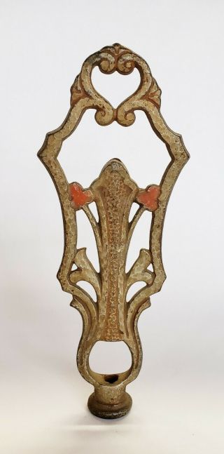 Vintage Antique Cast Iron Lamp Finial