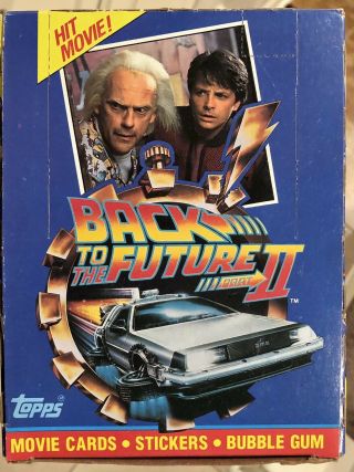 -,  1989 Topps " Back To The Future 2 " Wax Packs Box