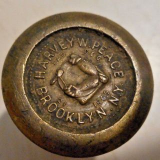 L1878 - Antique Harvey W.  Peace 13/16 " Hand Saw Medallion Thin Stem Brooklyn Ny