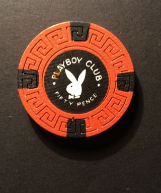 Vintage 1970s Playboy London 50p Casino Chip (owned By Playboy Bunny)