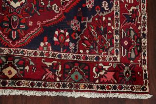 One - Of - A - Kind Vintage Geometric Red Bakhtiari Area Rug Hand - Made 7x10