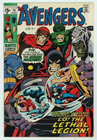 Avengers 79 8.  0 John Buscema Art And Cover Ow/w Pgs 1970