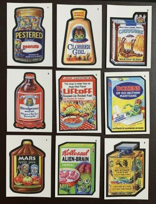 2019 Topps Wacky Packages Mars Attacks Complete Set 15/15 Attacky Limited