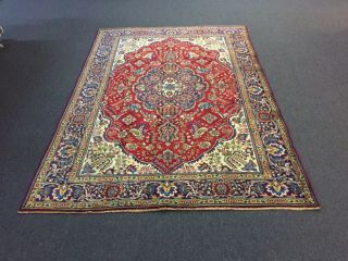 On,  S.  Antique Hand Knotted Persian Rug Floral Red Carpet 7x10,  2854