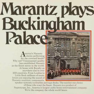 1976 Marantz Stereo Receiver Plays Buckingham Palace Photo Vintage Print Ad