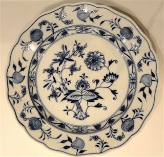 Vintage Meissen Blue Onion Porcelain 10 " Plate