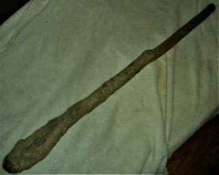 Antique C.  1850 North Eastern Woodland Native American Indian Carved Club Vafo