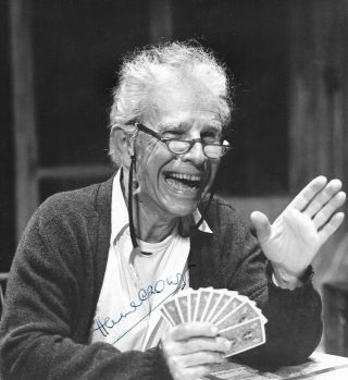 Hume Cronyn In The Gin Game (1979) Hand - Signed 8.  75” X 8” Portrait