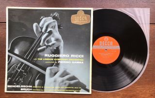 Ruggiero Ricci Gamba Mendelssohn Bruch Violin Concerto Decca Sxl A 2006 Ex Cond
