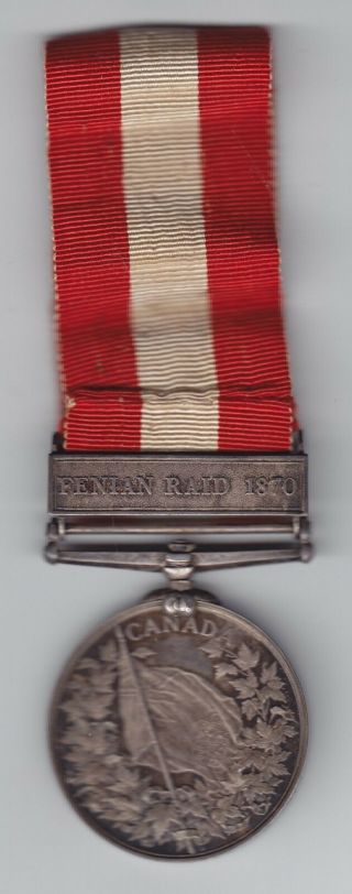 1870 Fenian Raid Medal - Pte.  R.  Tripp - 56th Batallion