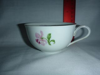 H & C Seld Bavaria Germany Heinrich Teacup Pink Iris Flower Tea Cup Gold Trim