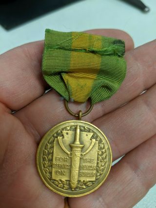 Pre - Wwi Us Army Mexican Border Service Medal 1222 Attributed Philip G.  Moreland