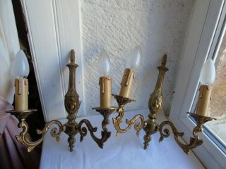 French a patina bronze wall light sconces classic vintage 3