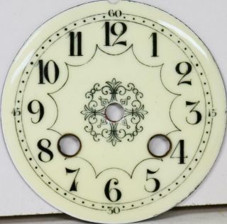 Antique French Enamel Porcelain 8 Day Mantle Clock Dial - Clock Spares