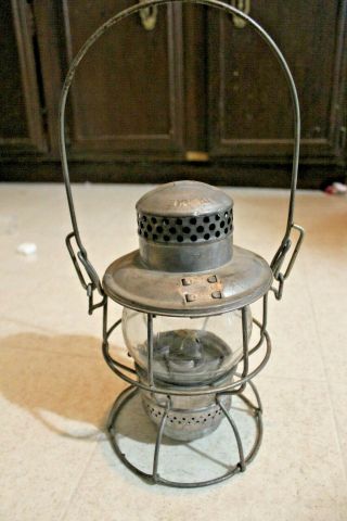 Adlake Kero No.  300 Railroad Lantern Clear Globe Vintage Antique
