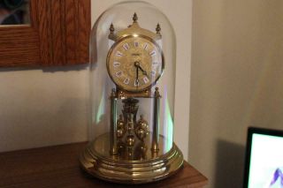 A Vintage German Kundo Torsion Clock Under Glass Dome Spares