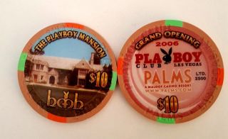 $10 Las Vegas Palms Playboy Mansion Grand Opening Casino Chip - Uncirculated