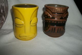 Two (2) Munktiki Imports Mugs 3.  5 Inches In Height