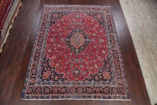 Antique Traditional Floral RED Living Room Area Rug Hand - made Wool Carpet 9 ' x12 ' 2