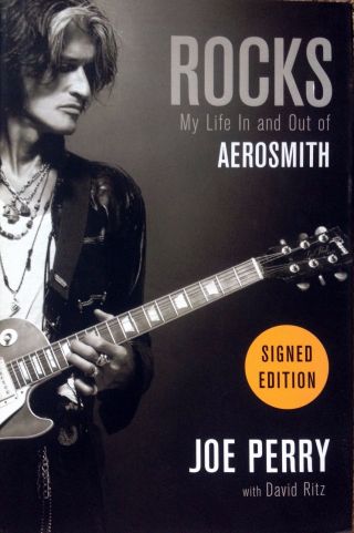 Joe Perry Signed Autographed " Rocks " Hardcover Book,  1st Edition