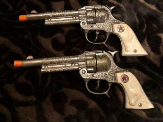 2 Vintage Hubley Texan Jr Cap Guns