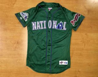 Vintage 1998 Chipper Jones Mlb All Star Game Majestic Authentic Jersey M Braves