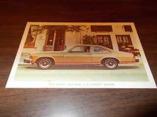 1975 Buick Skylark S/r 2 - Door Coupe Vintage Advertising Postcard