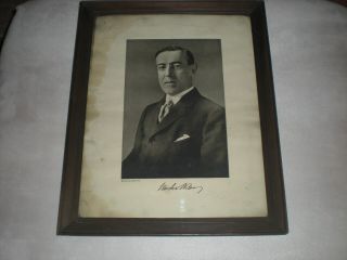 Woodrow Wilson Signed Photo 1917 AUTOGRAPH ON BACK 2