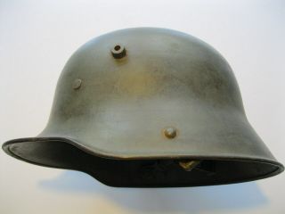 German WW1 WWI M - 1916 /17 Steel Helmet Si 66 w/original liner 3