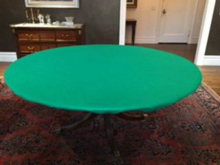 Poker Felt Casino Style Round Tablecloth Cover For 60 " Table - Elastic
