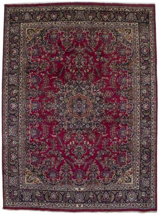Semi Antique Traditional 10x14 Signed Wool Area Rug Oriental Home Decor Carpet
