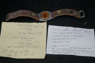 Ww2 Canadian Wrist Watch Named To C65023 Jarvis G Lake Midland Regiment