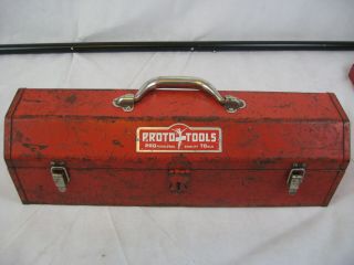 Vintage Proto Tools Red Tool Box Flying Lady Logo Heavily