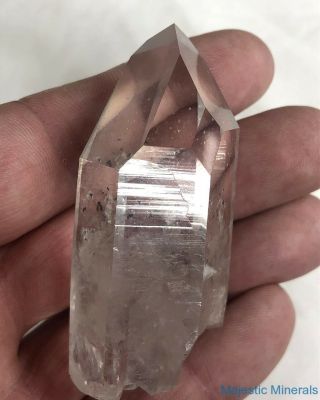 OPTICAL CLEAR_HIGH END_McEarl Mine_LARGE Arkansas Quartz Crystal WINDOW POINT 2