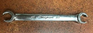 Snap On 16mm & 18mm Flare Nut Line Wrench 6 Point Rxfms1618 Made In U.  S.  A.