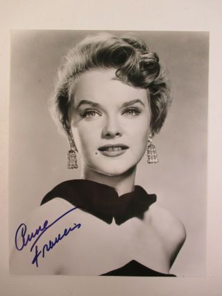 Anne Francis Autographed 8x10 " Signed Photo / Movie Actress Picture