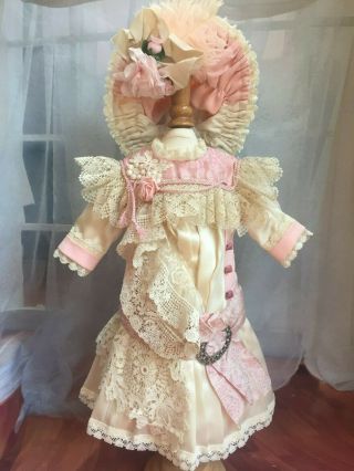 Susan Hitzel Antique Doll Silk Dress Set French German Jumeau Bru Kestner
