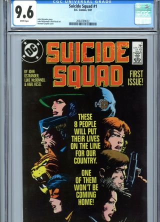 Suicide Squad 1 Cgc 9.  6 White Pages Dc Comics 1987
