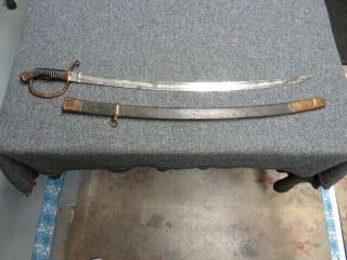 WWI IMPERIAL RUSSIAN MODEL 1909 CAVALRY OFFICER SWORD W/ SCABBARD - - RARE 2